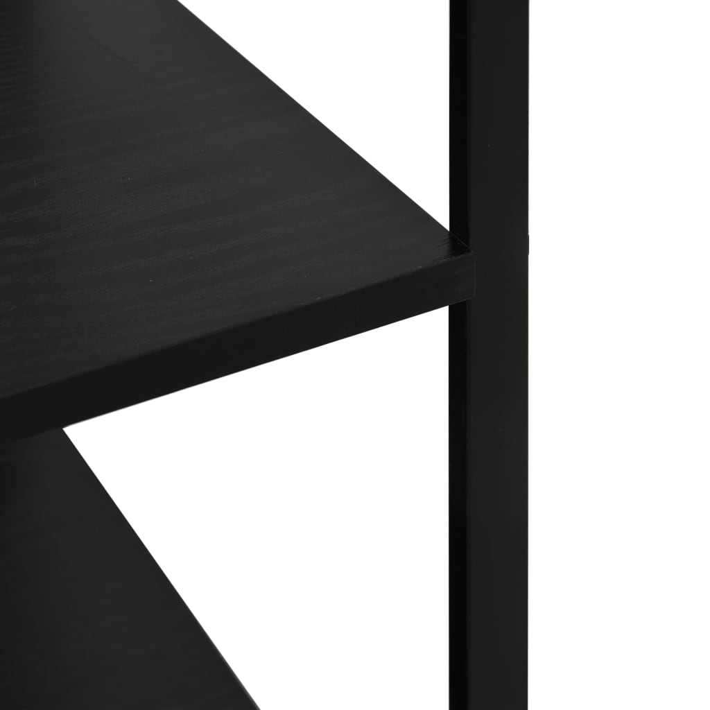 vidaXL Microwave Cabinet 60x39.6x123 cm Engineered Wood Black
