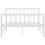 vidaXL Metal Bed Frame White 120x200 cm