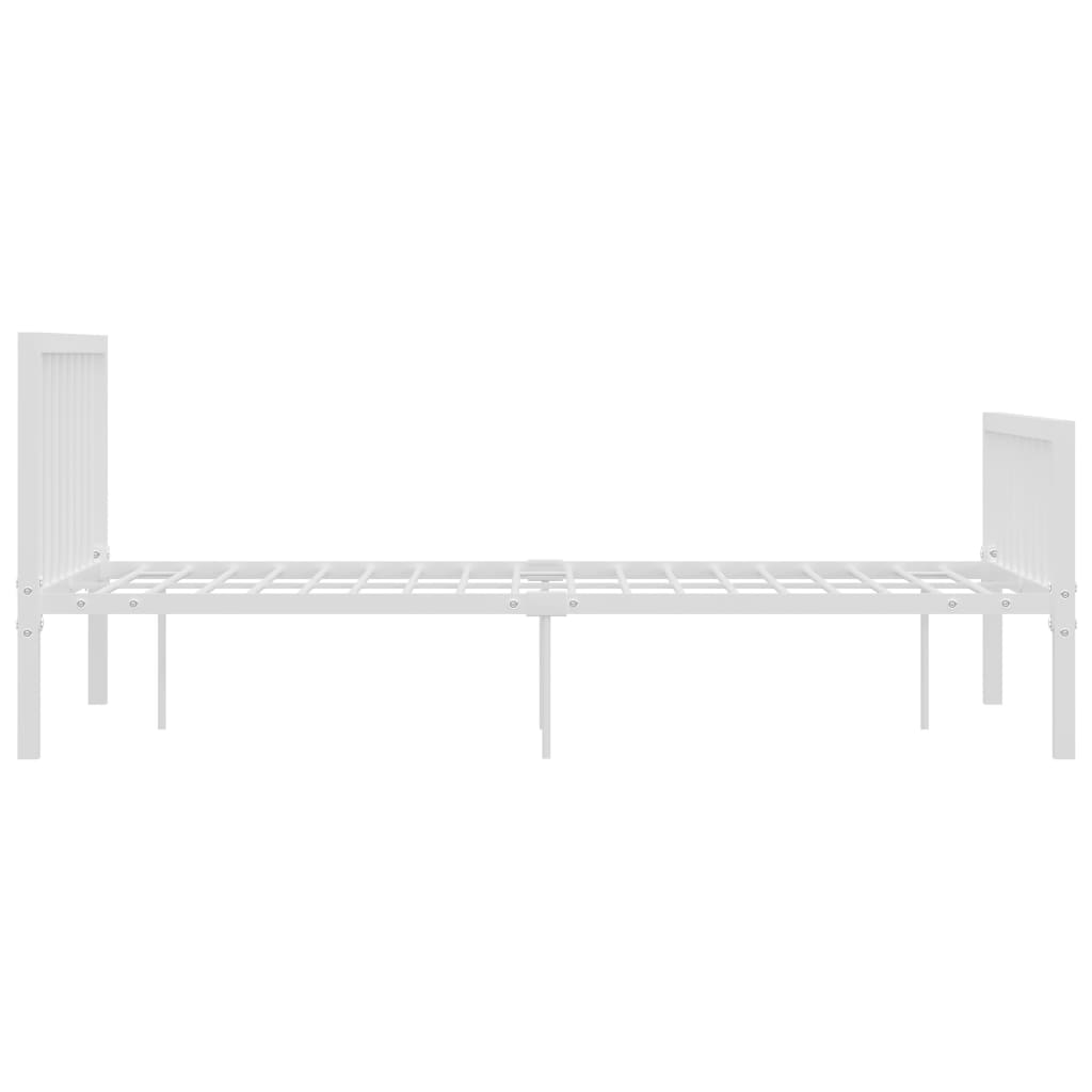vidaXL Metal Bed Frame White 120x200 cm