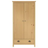vidaXL Kledingkast Hill 2 deuren 89x50x170 cm massief grenenhout