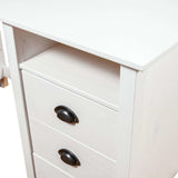 vidaXL Bureau Hill 150x50x74 cm massief grenenhout wit