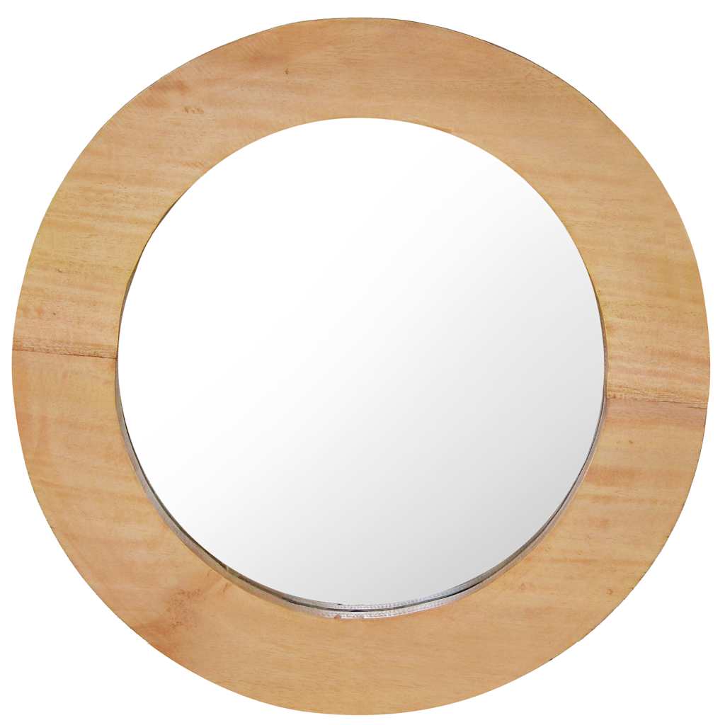 vidaXL Wall Mirror round 40 cm teak