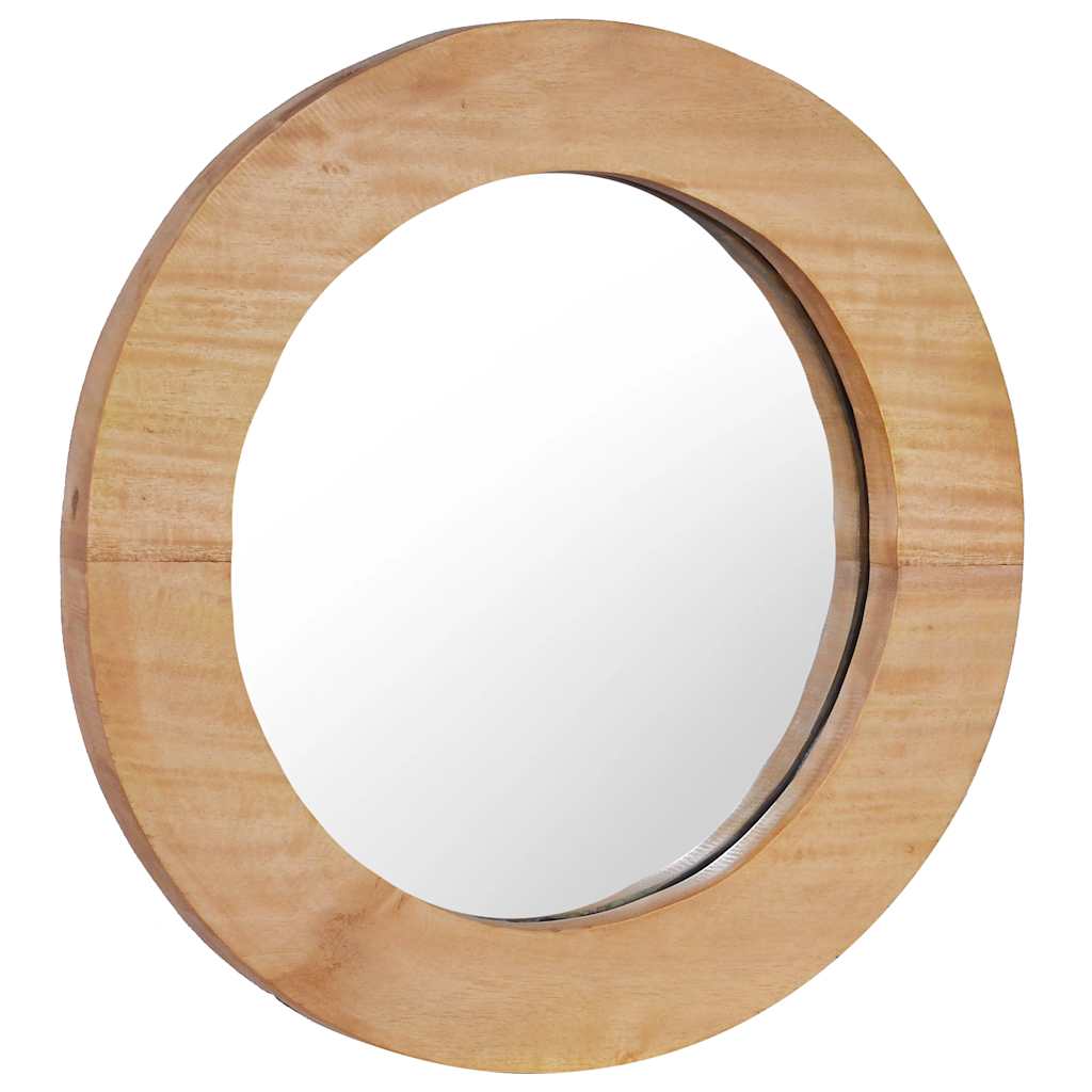 vidaXL Wall Mirror round 40 cm teak
