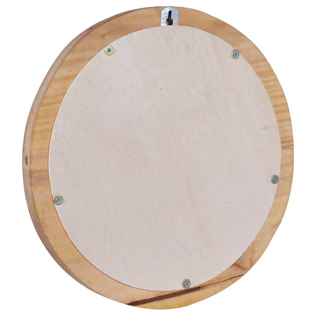 vidaXL Wall Mirror round 40 cm teak