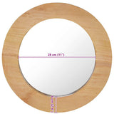 vidaXL Wall Mirror round 40 cm teak