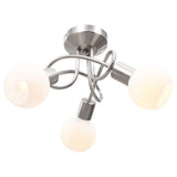 vidaXL Plafondlamp met glazen tulpvormige kappen 3xE14 transparant