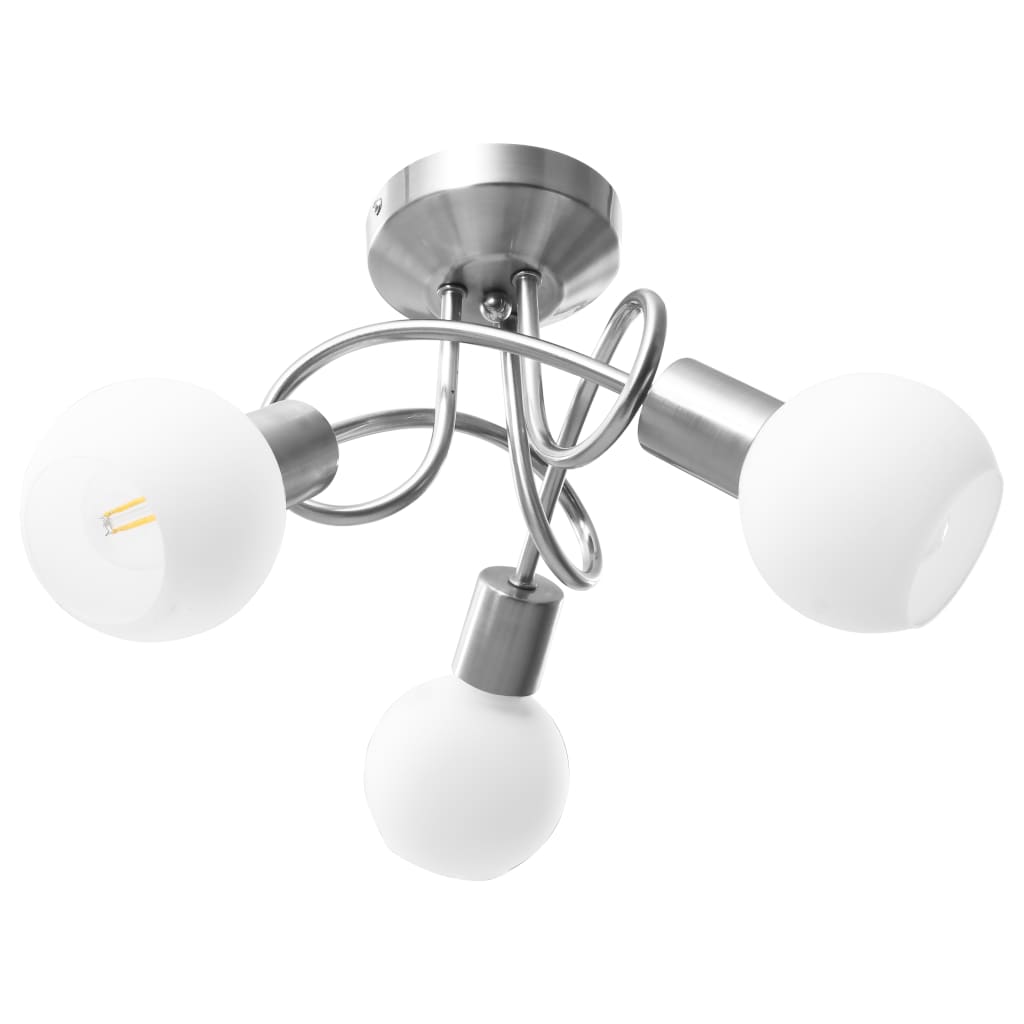 vidaXL Plafondlamp met glazen tulpvormige kappen 3xE14 transparant