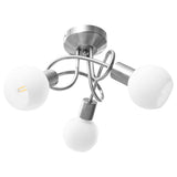 vidaXL Plafondlamp met glazen tulpvormige kappen 3xE14 transparant