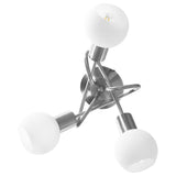 vidaXL Plafondlamp met glazen tulpvormige kappen 3xE14 transparant