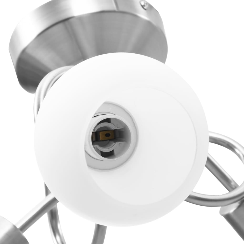 vidaXL Plafondlamp met glazen tulpvormige kappen 3xE14 transparant
