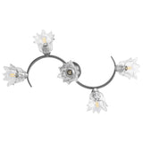 vidaXL Plafondlamp met glazen tulpvormige kappen 3xE14 transparant
