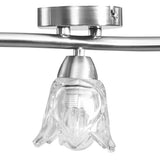 vidaXL Plafondlamp met glazen tulpvormige kappen 3xE14 transparant