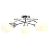 vidaXL Plafondlamp met glazen tulpvormige kappen 5xE14 transparant