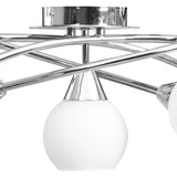 vidaXL Plafondlamp met glazen tulpvormige kappen 5xE14 transparant