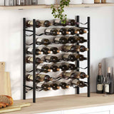 vidaXL Wine Rack for 48 Bottles Metal Black