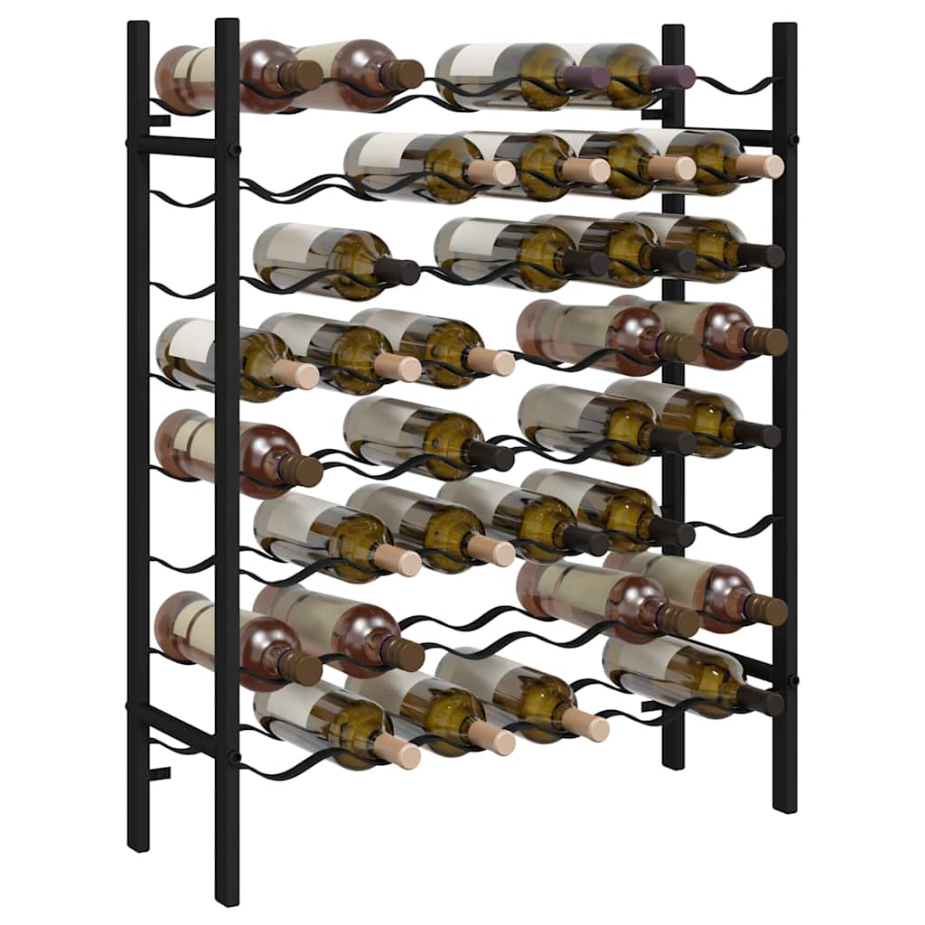 vidaXL Wine Rack for 48 Bottles Metal Black