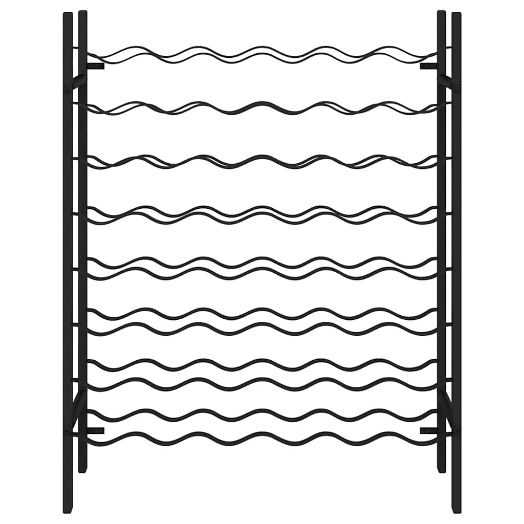 vidaXL Wine Rack for 48 Bottles Metal Black