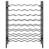 vidaXL Wine Rack for 48 Bottles Metal Black