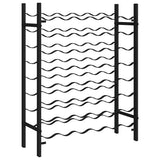 vidaXL Wine Rack for 48 Bottles Metal Black