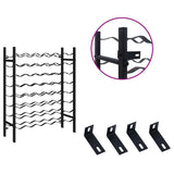 vidaXL Wine Rack for 48 Bottles Metal Black