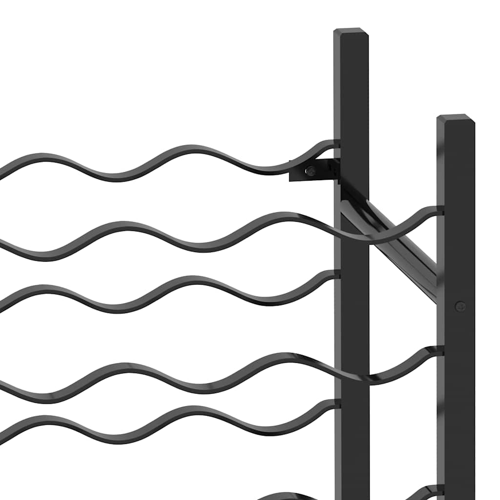 vidaXL Wine Rack for 48 Bottles Metal Black