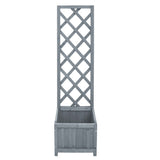 vidaXL Latwerkplantenbak 40x30x135 cm massief vurenhout
