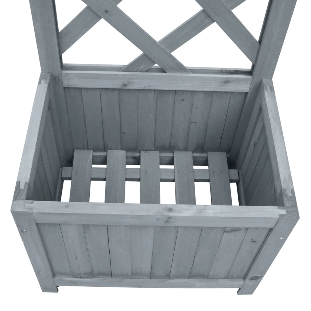 vidaXL Latwerkplantenbak 40x30x135 cm massief vurenhout