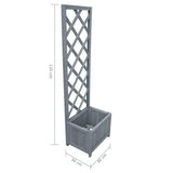 vidaXL Latwerkplantenbak 40x30x135 cm massief vurenhout