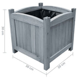 vidaXL Plantenbakken verhoogd 2 st 30x30x30 cm massief vurenhout
