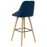 vidaXL Bar Stools 2 pcs velvet blue