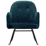 vidaXL Schommelstoel fluweel blauw