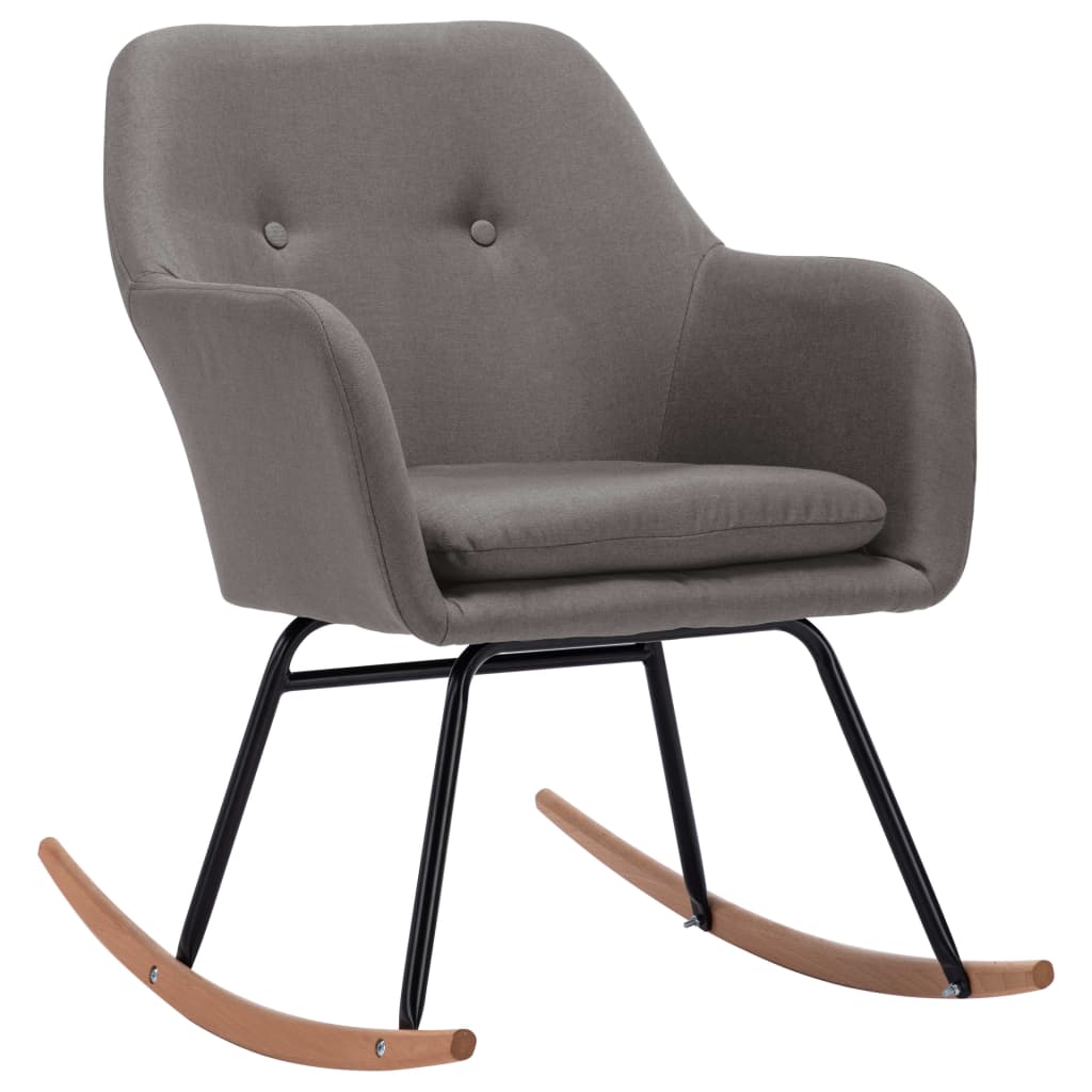 vidaXL Rocking Chair fabric light grey
