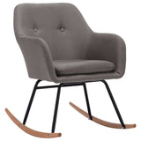 vidaXL Rocking Chair fabric light grey