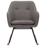 vidaXL Rocking Chair fabric light grey