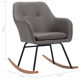 vidaXL Rocking Chair fabric light grey