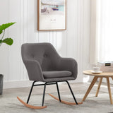 vidaXL Rocking Chair fabric light grey