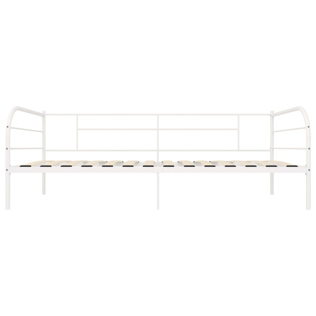 vidaXL Day Bed Metal White 90x200 cm