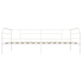 vidaXL Day Bed Metal White 90x200 cm