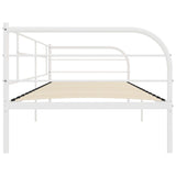 vidaXL Day Bed Metal White 90x200 cm