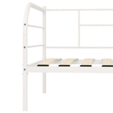 vidaXL Day Bed Metal White 90x200 cm