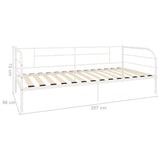 vidaXL Day Bed Metal White 90x200 cm