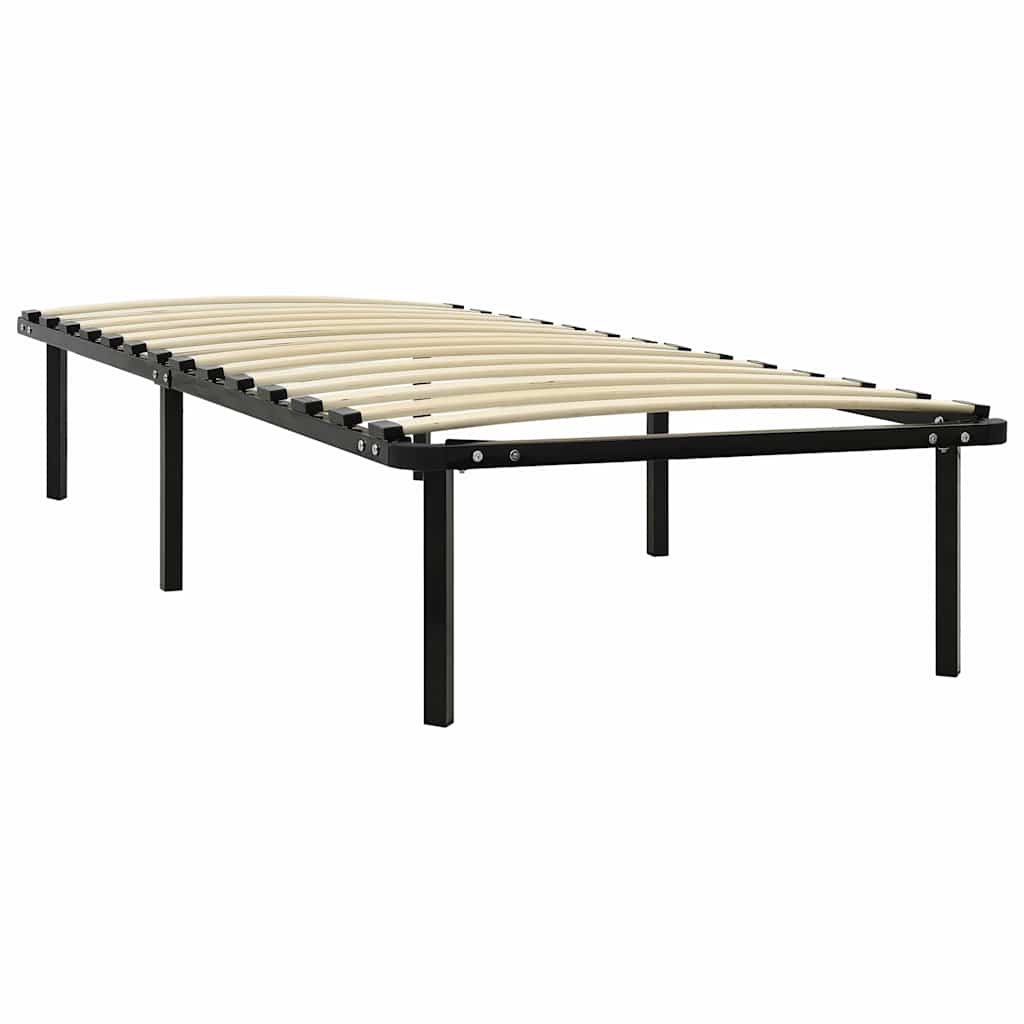 vidaXL Metal Bed Frame Black 90x200 cm