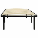 vidaXL Metal Bed Frame Black 90x200 cm
