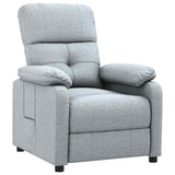 vidaXL Fauteuil verstelbaar stof lichtgrijs