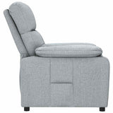 vidaXL Fauteuil verstelbaar stof lichtgrijs