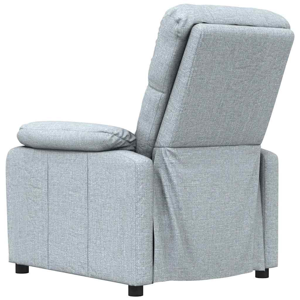 vidaXL Fauteuil verstelbaar stof lichtgrijs