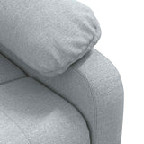 vidaXL Fauteuil verstelbaar stof lichtgrijs