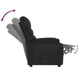 vidaXL Fauteuil verstelbaar kunstleer zwart