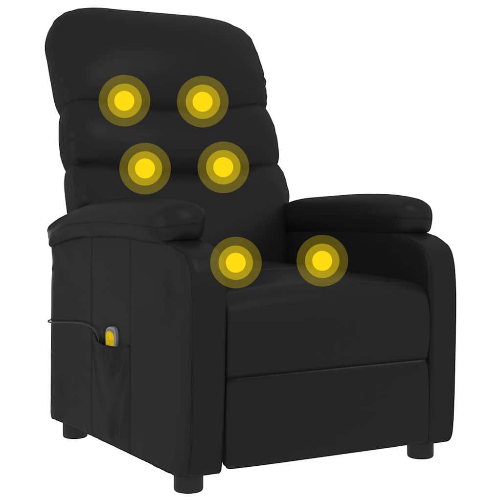 vidaXL Massagestoel kunstleer zwart