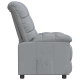 vidaXL Fauteuil verstelbaar stof lichtgrijs